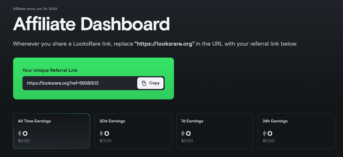 Affiliate Dashboard