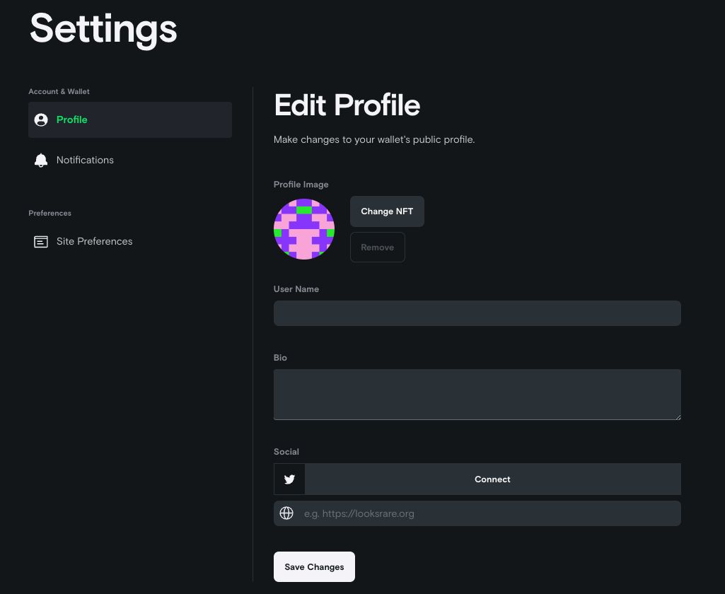 customize profile